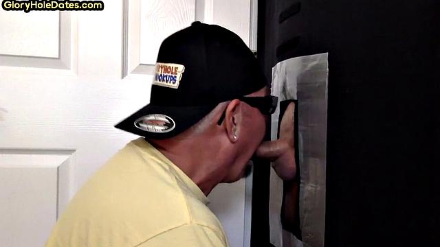 Homemade gloryhole barebacked in jockstrap asshole