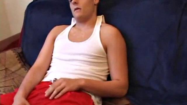 Lance is back for another solo session, jerking off in front of a mirror. We get to enjoy watching this naked boy stroke his hard cock.