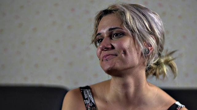 Pathetic babe used in public humiliation group sex