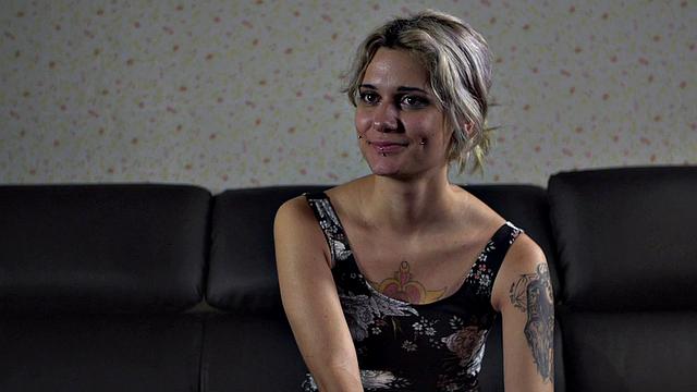 Pathetic babe used in public humiliation group sex