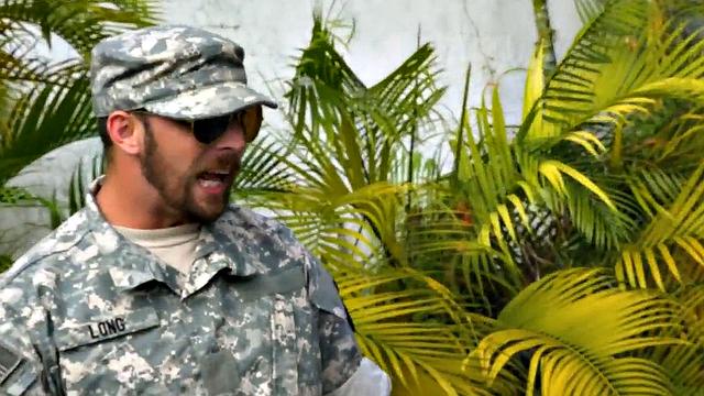 Black military bottom fucked in the shower in front of army voyeurs.