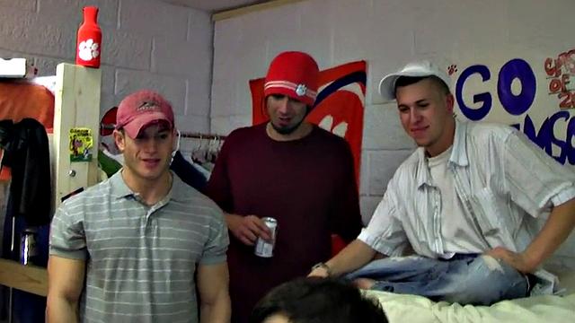 Real straight guys on party going gay