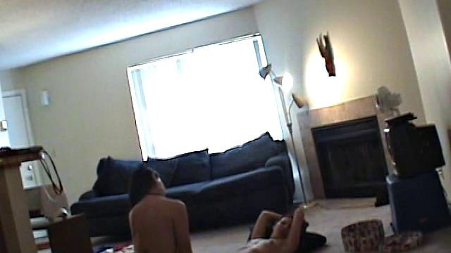 Watch as Girlfriend gets caught having steamy sex with a voyeuristic lesbian in a spy cam video