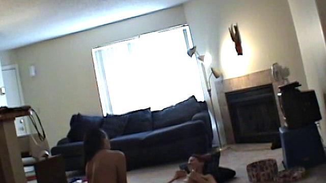 Watch as Girlfriend gets caught having steamy sex with a voyeuristic lesbian in a spy cam video