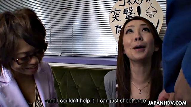 Two lovely Japanese please a lucky man