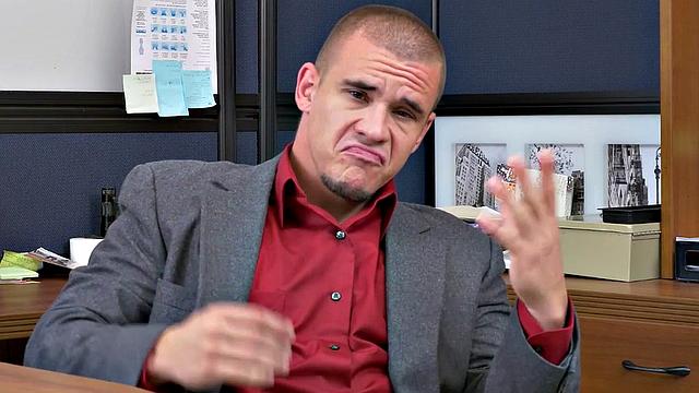 Watch as boss commands workers in wild anal sex with business suit attire