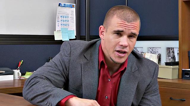 Watch as boss commands workers in wild anal sex with business suit attire