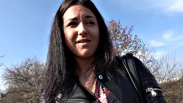 Russian Waitress Fucked in Public