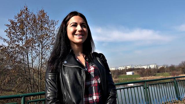 Russian Waitress Fucked in Public