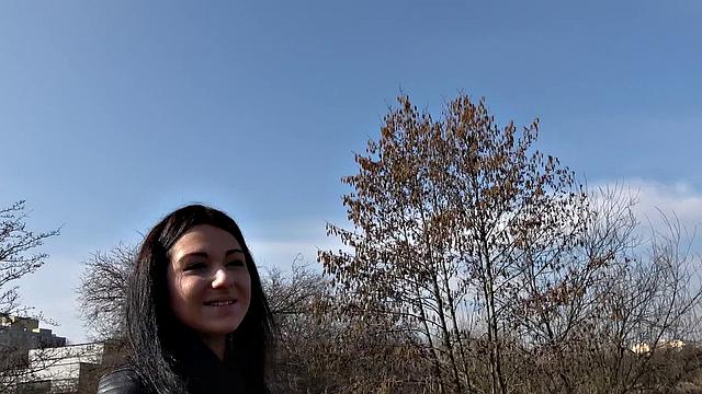 Russian Waitress Fucked in Public