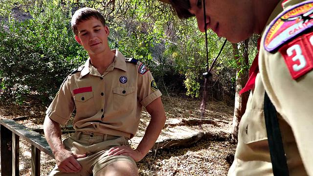 Asslicked jock breeded by scout in cowboy pose