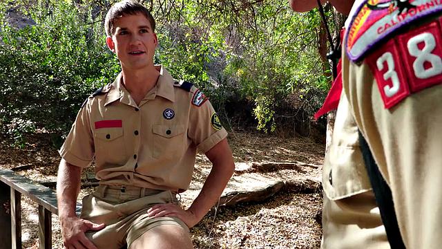 Asslicked jock breeded by scout in cowboy pose