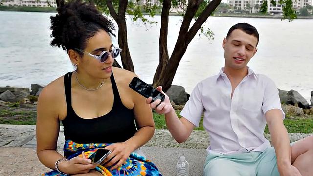 A hot tattooed ebony babe take BWC's hard cock in her tight pussy hole