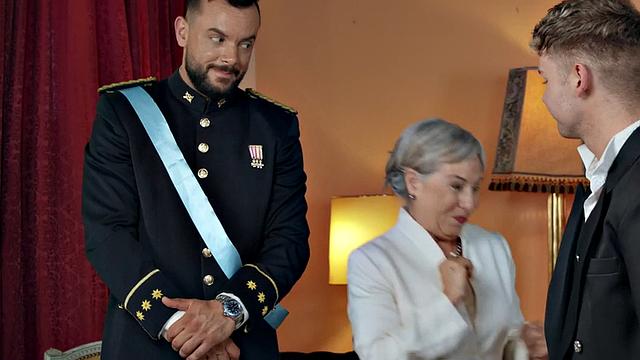 Barebacked stud fucked in asshole by white gay