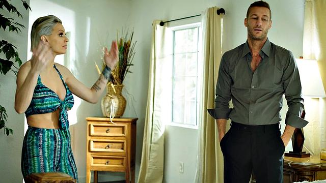 Big-titted mature lady riding boyfriend's cock after sloppy blowjob