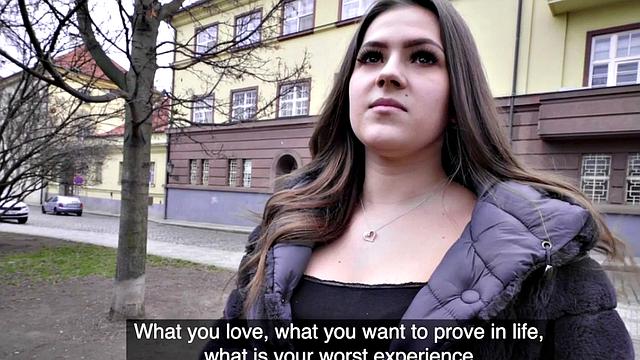 Bigtit amateur babe gets pickedup for POV blowjob and sex