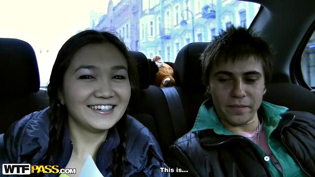 18 year old girl gets banged in car