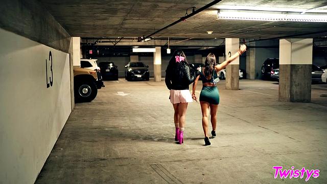 Whitney соблазняет взрослую красавицу Luna Star на страстный лесбийский секс в машине и дома.