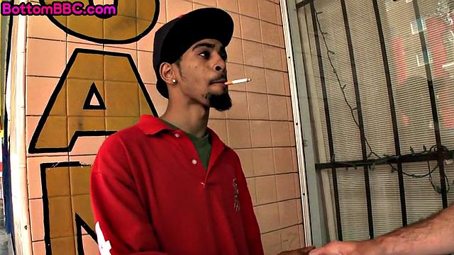 Straight ebony fooled by white lad