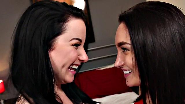 HJ POV babes jerk cock in closeup dirty 3some