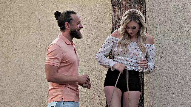 Charlotte Sins with her friend's dad!!