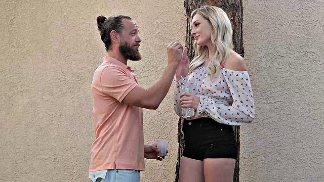 Charlotte Sins with her friend's dad!!