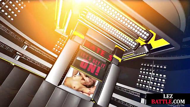 Ebony wrestler strapon fucking rival