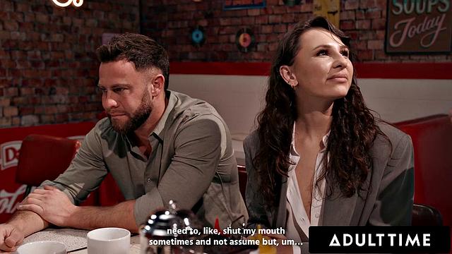 ADULT TIME - College Girl Liz Jordan Enjoys PUBLIC SUCK & FUCK With Older Date At Restaurant!