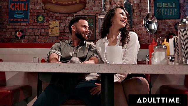 ADULT TIME - College Girl Liz Jordan Enjoys PUBLIC SUCK & FUCK With Older Date At Restaurant!