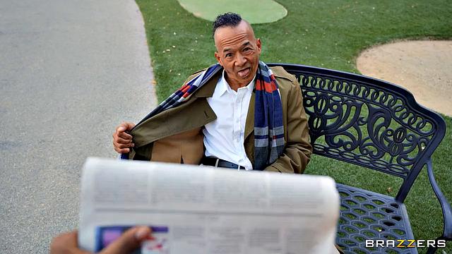 Nasty Bench Flasher Meets Thirsty Jogging Nymph