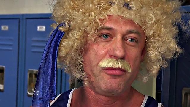 Gangbanged babe fucked wildly by basketball players