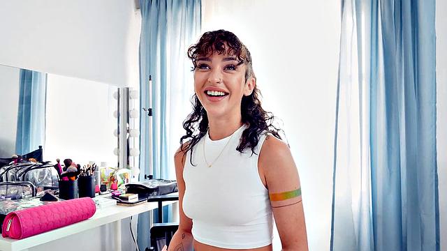 POV footfetish maid fucked in pussy by boss for cash