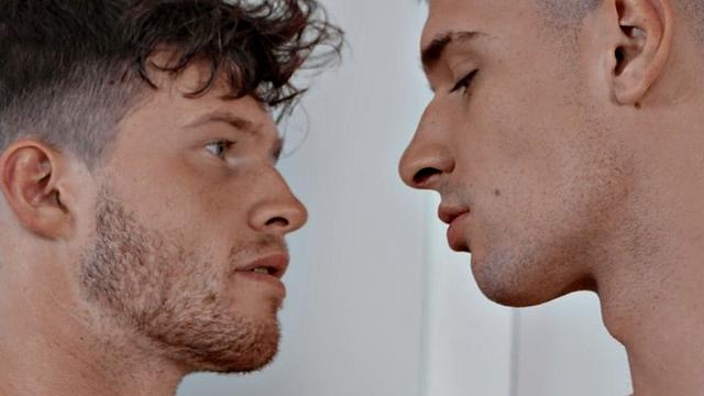 Athletic stud fucked in anal in missionary by gay