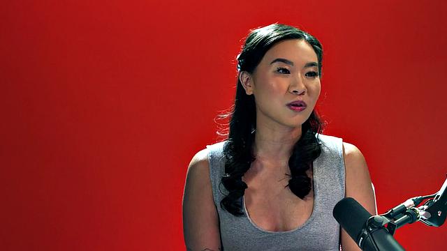 Asian 21yo's hairy first time masturbating on camera