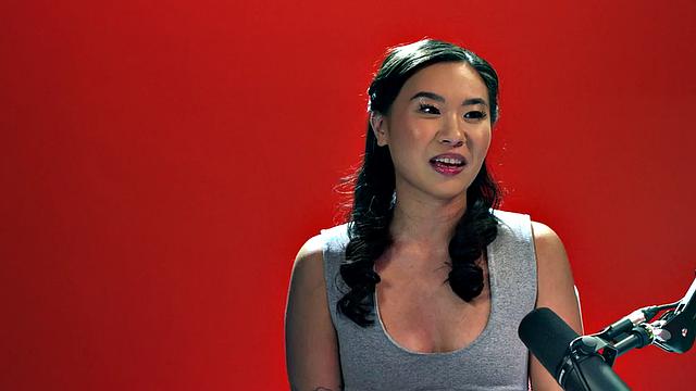 Asian 21yo's hairy first time masturbating on camera