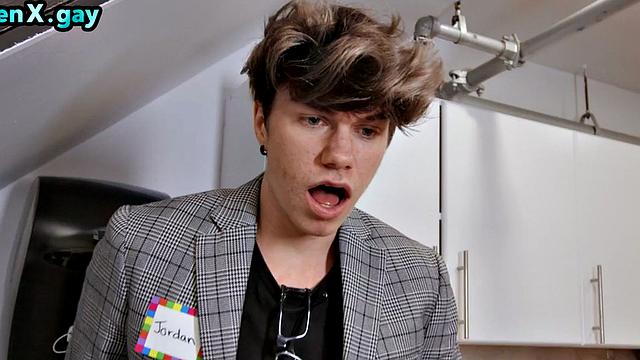 Twink barebacking man at party after getting caught