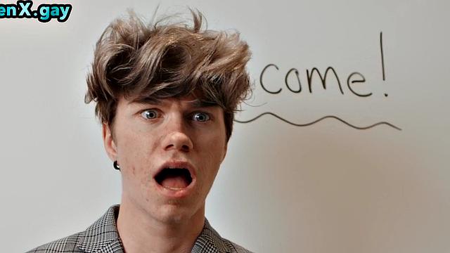 Twink barebacking man at party after getting caught