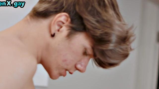 Twink barebacking man at party after getting caught