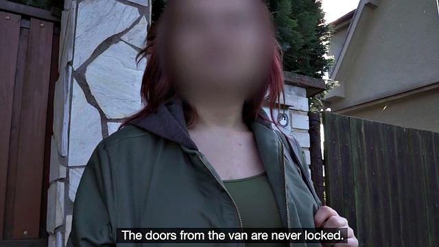 Oiled booty bae smashed by fake priest in back of a van