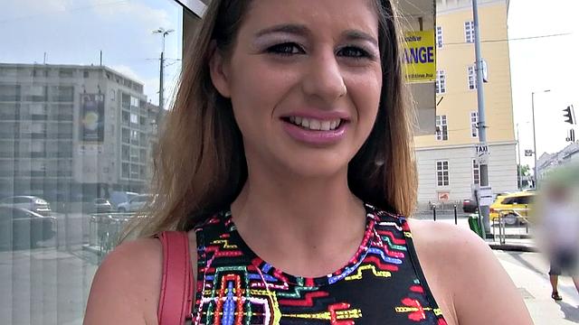 A busty MILF strip down for cash and get fucked hard in POV