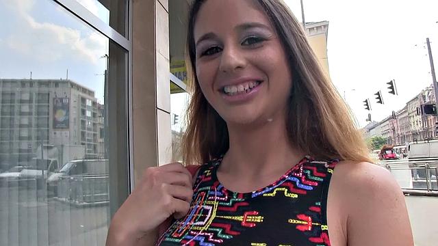 A busty MILF strip down for cash and get fucked hard in POV