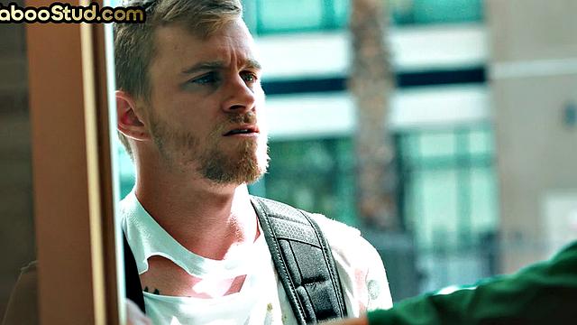 Tattooed stepbrother fucks weird stud in the asshole until cum