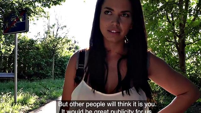 Bigtit euro pulled in public before bj ad sex