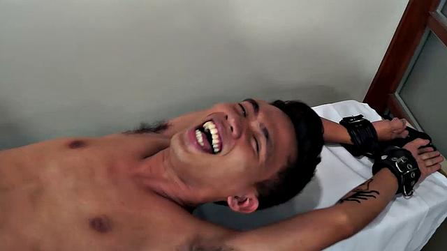 Jude has come to the Laughing Asians tickle clinic simply because he's so ticklish.