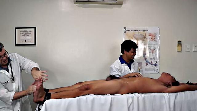 Jude has come to the Laughing Asians tickle clinic simply because he's so ticklish.