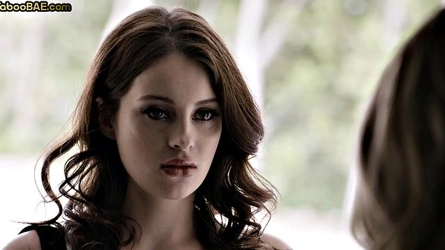 Inked babe doggystyled in erotic threesome