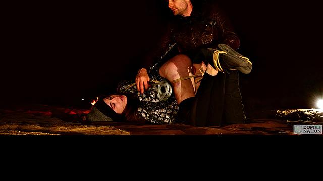 Anal training and paddling for bound virgin