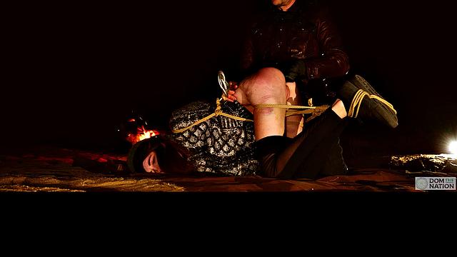 Anal training and paddling for bound virgin