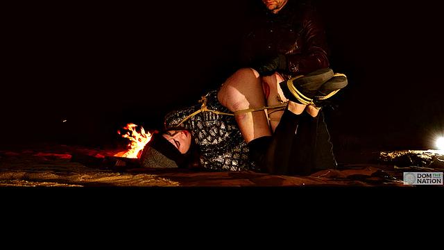 Anal training and paddling for bound virgin