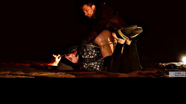 Anal training and paddling for bound virgin